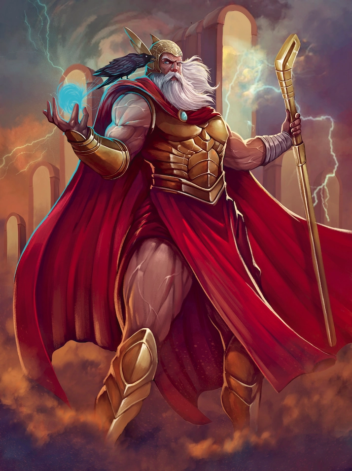 Ilustración de la baraja La mano de Dios